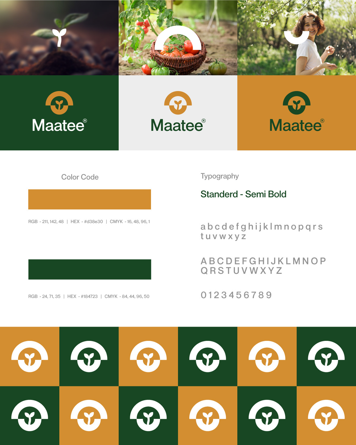 organic farm logo design